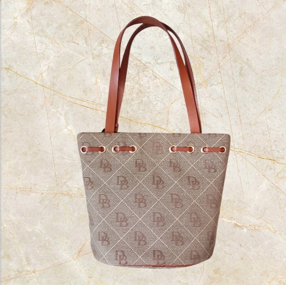 Dooney & Bourke Tassel Bucket Bag Duck Charm - Picture 2 of 12